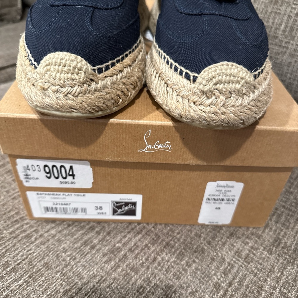 Christian Louboutin Dark Blue Espadrille Sneakers - Picture 5 of 8